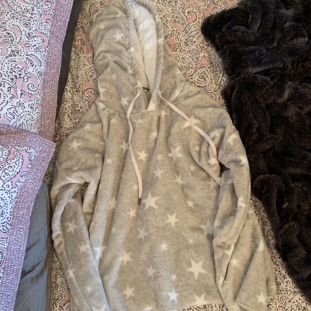 fuzzy star hoodie